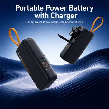 TELESIN Power Bank Dual Charging DJI Action 6/5 Pro/4/3/ 360 10000mAh - S0-BCG-43-TDJ