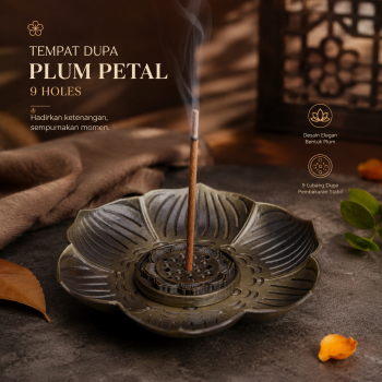 TaffHOME Tempat Dupa Plum Petal Incense Holder 9 Holes Zinc Alloy - XJ-9B