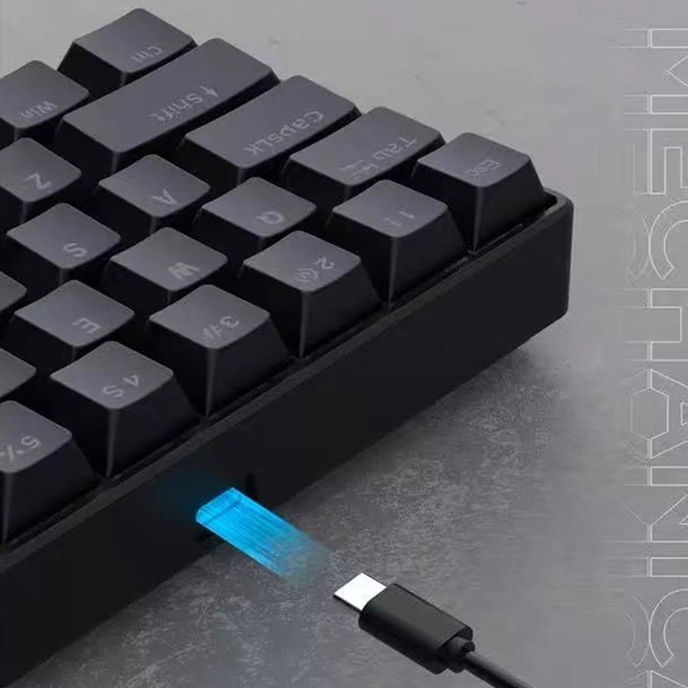 KOO Keyboard Gaming RGB Mechanical Red Switch Wired 61 Keys - MK-61 Gambar produk KOO Keyboard Gaming RGB Mechanical Red Switch Wired 61 Keys - MK-61 - 4
