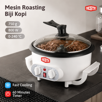 Trieste Mesin Roasting Biji Kopi Sangrai Coffee Bean Roaster 750g 800W - MK-301