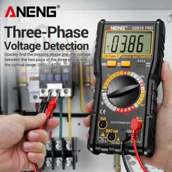 Gambar produk ANENG Digital Multimeter Voltage Tester Battery Test NCV 1999 Count - SZ818 Pro - 1