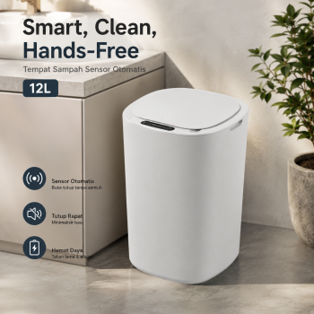 CASIYOG Tempat Sampah Sensor Otomatis Tanpa Sentuh Smart Trash Bin 12L - LJ-13