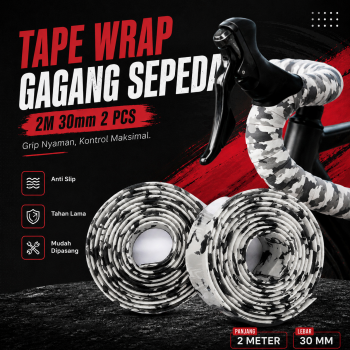 Handlebar Tape Gagang Sepeda Bicycle Handle Wrap 2M 30mm 2 PCS - GH-081H