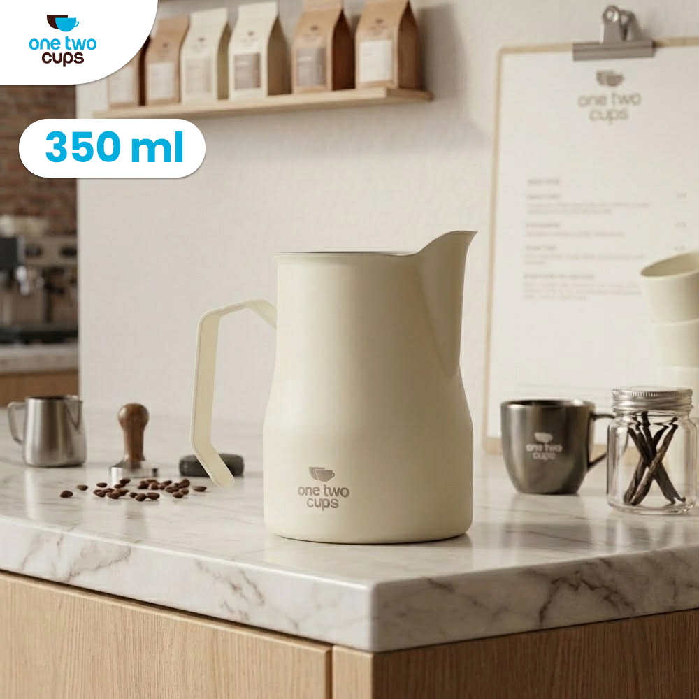 One Two Cups Milk Jug Pitcher Susu Latte Art Espresso Stainless Steel 350ml - AA050 Gambar produk One Two Cups Milk Jug Pitcher Susu Latte Art Espresso Stainless Steel 350ml - AA050 - Utama