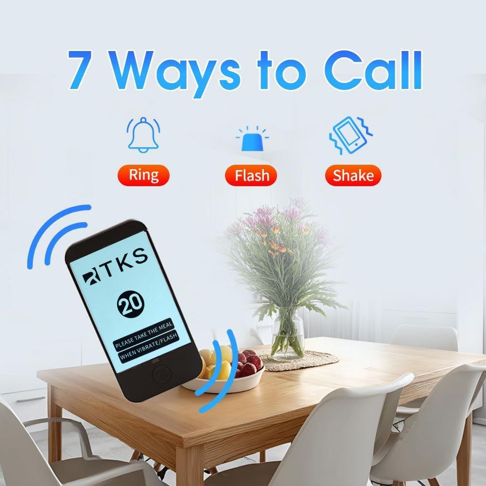 RTKS Wireless Calling System Restaurant Mesin Antrian 30 Pager - QC300 Gambar produk RTKS Wireless Calling System Restaurant Mesin Antrian 30 Pager - QC300 - 1