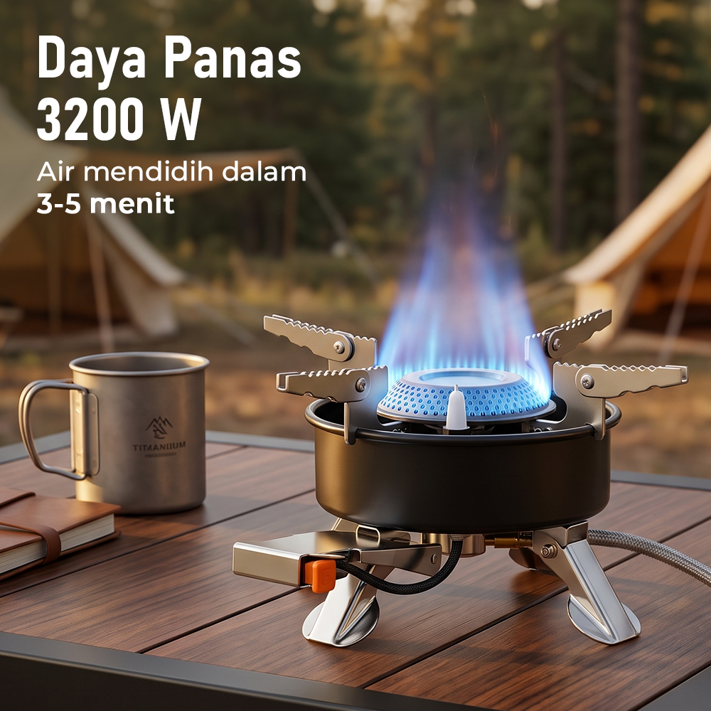 Gambar produk BONFIRE Kompor Gas Portable Lipat Outdoor 1 Burner Camping Stove - BF007 - 1