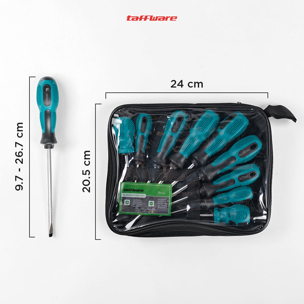 Gambar produk Taffware Obeng Set Reparasi Magnetic Head 9 in 1 - SK803 - 8
