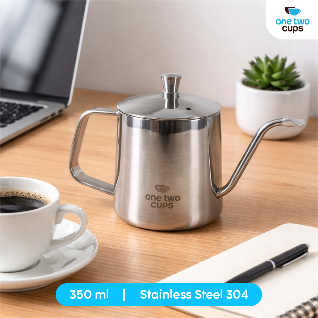 One Two Cups Teko Kopi Leher Angsa Gooseneck Pour Over Kettle 350ml - HS-10 Gambar produk One Two Cups Teko Kopi Leher Angsa Gooseneck Pour Over Kettle 350ml - HS-10 - Utama