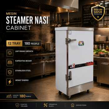 Gambar produk TaffHOME Mesin Steamer Nasi Rice Steaming Cabinet 12 Tray 180 People - SL-12