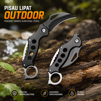 KNIFEZER Pisau Lipat Outdoor Pocket Knife Survival Tool - GK8