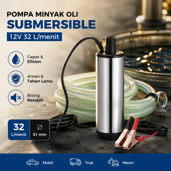 Gambar produk GUOSFAN Pompa Minyak Oli Submersible Diesel Pump 12V 51mm - BXG38