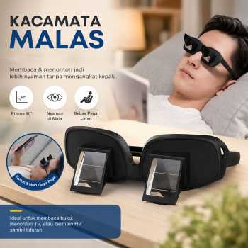 Qutzmand Kacamata Malas Lazy Glasses Optical Prism Lens 90 Derajat - Q85