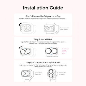 Gambar produk TELESIN Lens Camera Filter DJI Osmo Pocket 4 Pro CPL VND Cool Rose - S5-FLT-86-TDJ - 7