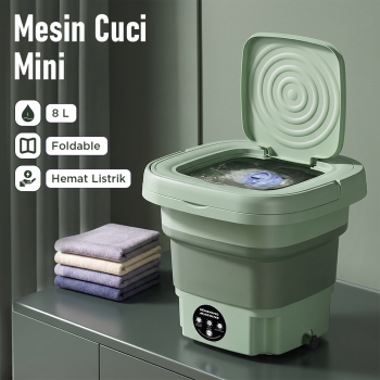 FMA Mesin Cuci Mini Lipat Foldable Mini Washing Machine 8L - FM-8L2
