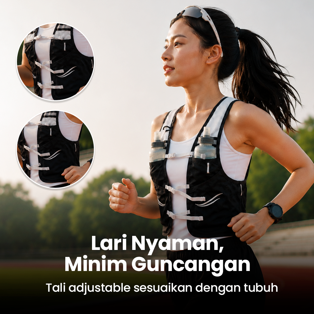 Gambar produk GARE Running Vest Hydrovest Hydration Breathable Rompi Lari Outdoor - WP450 - 2