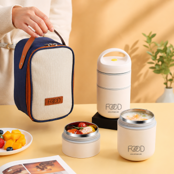 Gambar produk LOVE KITCHEN LIFE Kotak Makan Tahan Panas Lunch Box Double Layer - YM8686/YM9645