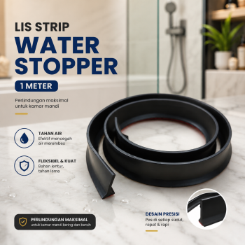 TaffHOME Lis Strip Penahan Air Kamar Mandi Water Stopper Silikon Strip - AHW58