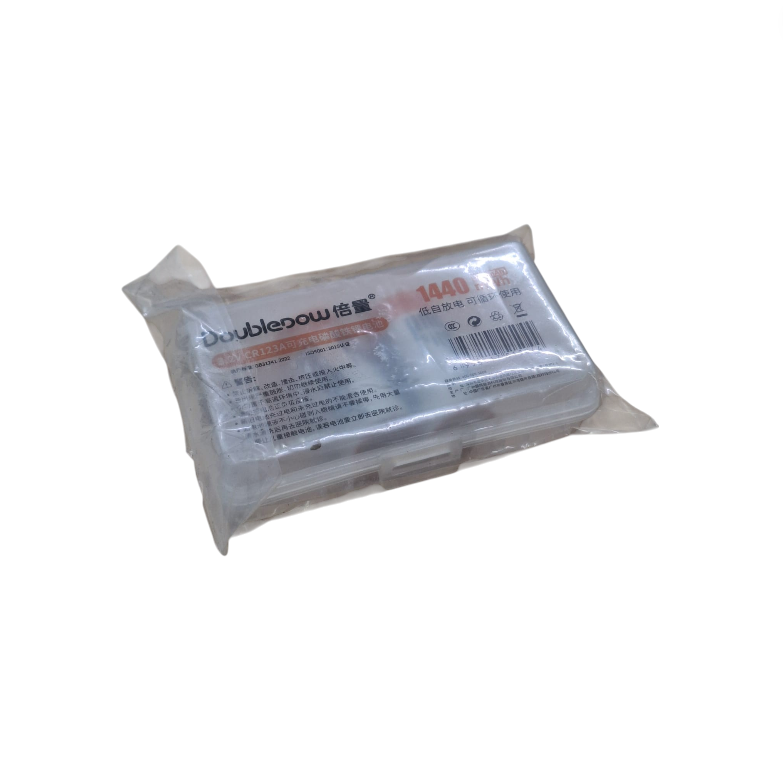 Doublepow Baterai Isi Ulang CR123A Li-Ion Button Top 450mAh 3.2V 2 PCS Gambar produk Doublepow Baterai Isi Ulang CR123A Li-Ion Button Top 450mAh 3.2V 2 PCS - Kemasan