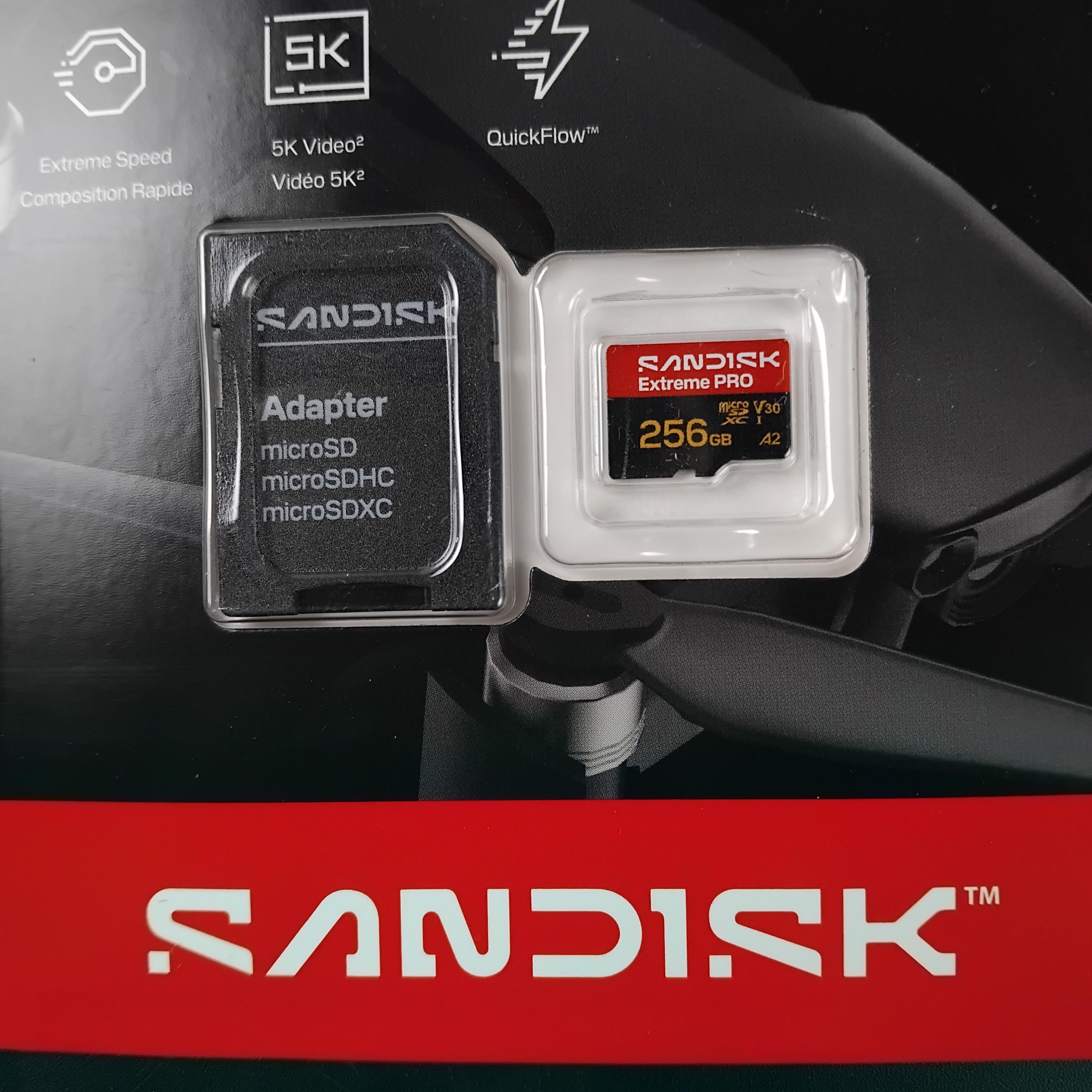 SanDisk Extreme Pro microSDXC UHS-I U3 V30 250MB/s 256GB - SDSQXCJ Gambar produk SanDisk Extreme Pro microSDXC UHS-I U3 V30 250MB/s 256GB - SDSQXCJ - 2