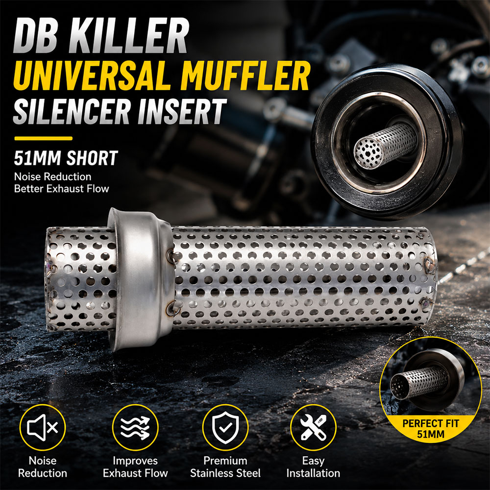 LKV Db Killer Universal Muffler Silencer Peredam Knalpot Motor 51mm Panjang - ES01020 Gambar produk LKV Db Killer Universal Muffler Silencer Peredam Knalpot Motor 51mm Panjang - ES01020 - Utama