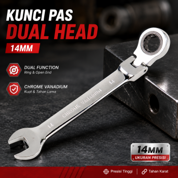 OLOEY Kunci Pas Dual Head Combination Ratchet Wrench Flexible Head - CL6-24