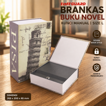 TaffGUARD Brankas Buku Novel Kunci Manual Hidden Safe Box Size L - KB-20L
