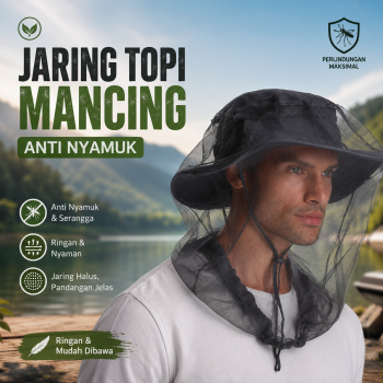 Gambar produk Sparsil Jaring Topi Mancing Anti Nyamuk Serangga - B-18DY