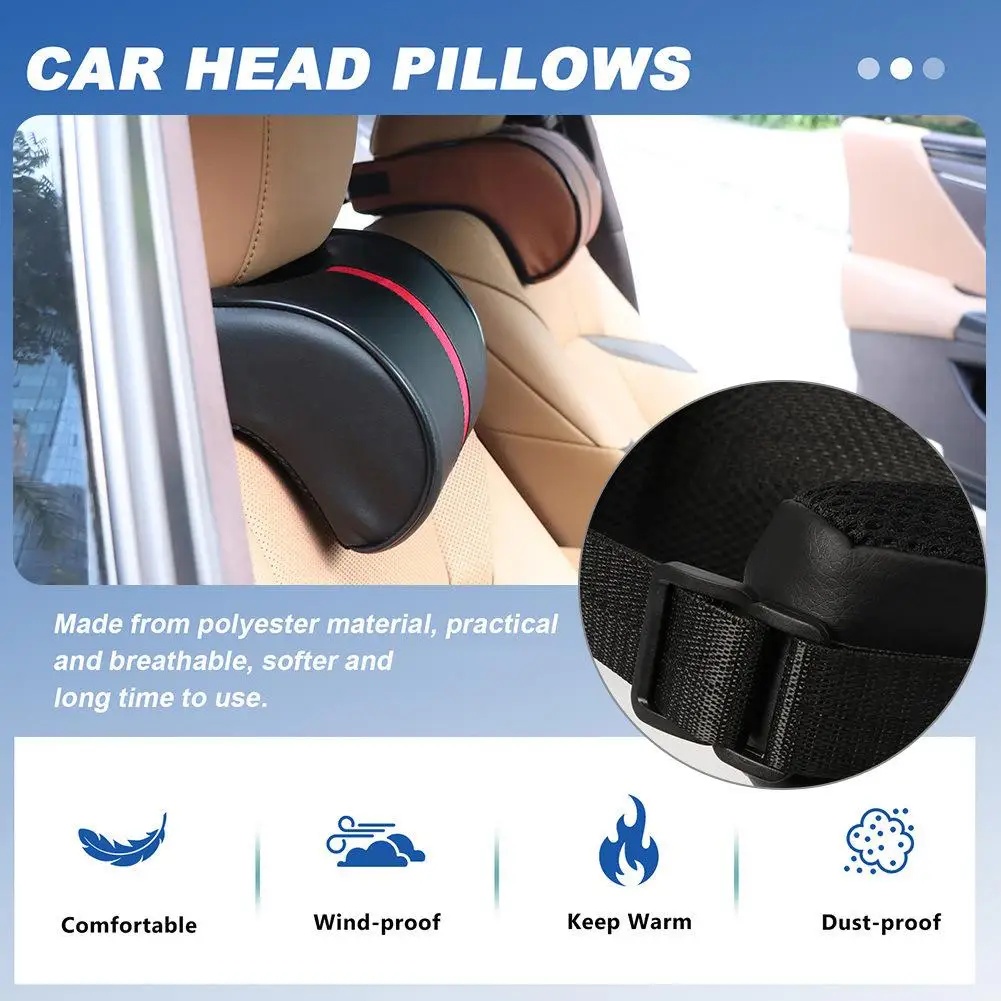 SCALZE Bantal Leher Mobil Ergonomis Memory Foam Car Headrest Pillow - AW-35 Gambar produk SCALZE Bantal Leher Mobil Ergonomis Memory Foam Car Headrest Pillow - AW-35 - 4