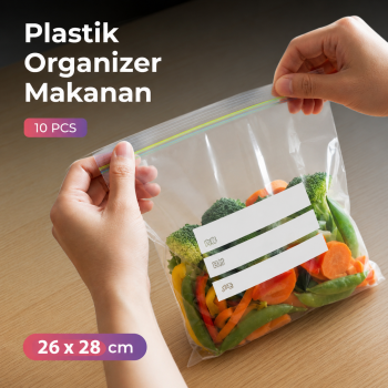TaffPACK Kantong Plastik Makanan PE Food Bag Ziplock 26x28cm 10 PCS - PK-20