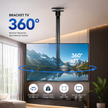 Gambar produk DN Bracket TV 360 Rotating Hanger VESA 400 x 600 for 32-65 Inch TV - DN06