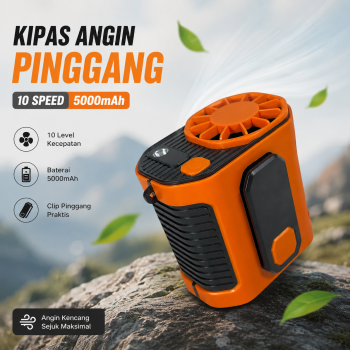 MOLITS Kipas Angin Pinggang Portable Waist Fan 10 Speed 5000mAh - M336