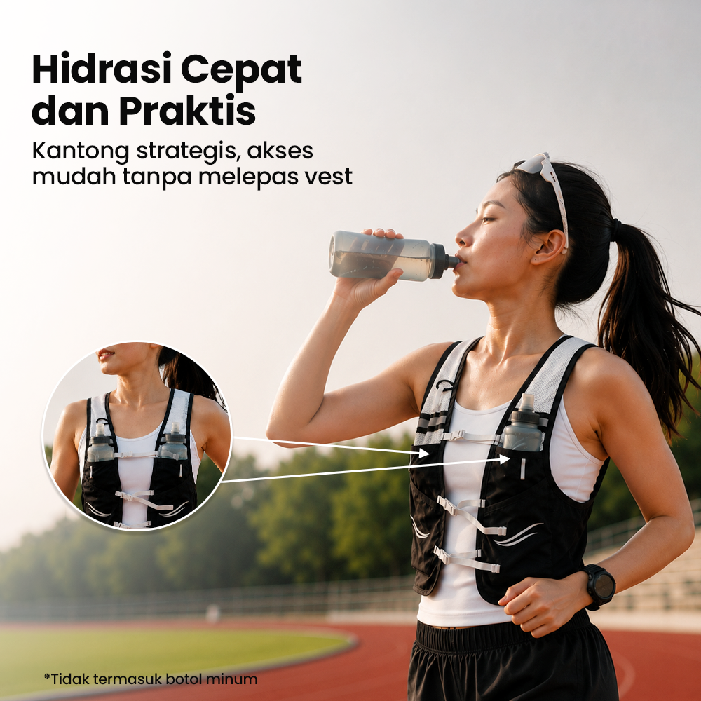 Gambar produk GARE Running Vest Hydrovest Hydration Breathable Rompi Lari Outdoor - WP450 - 3