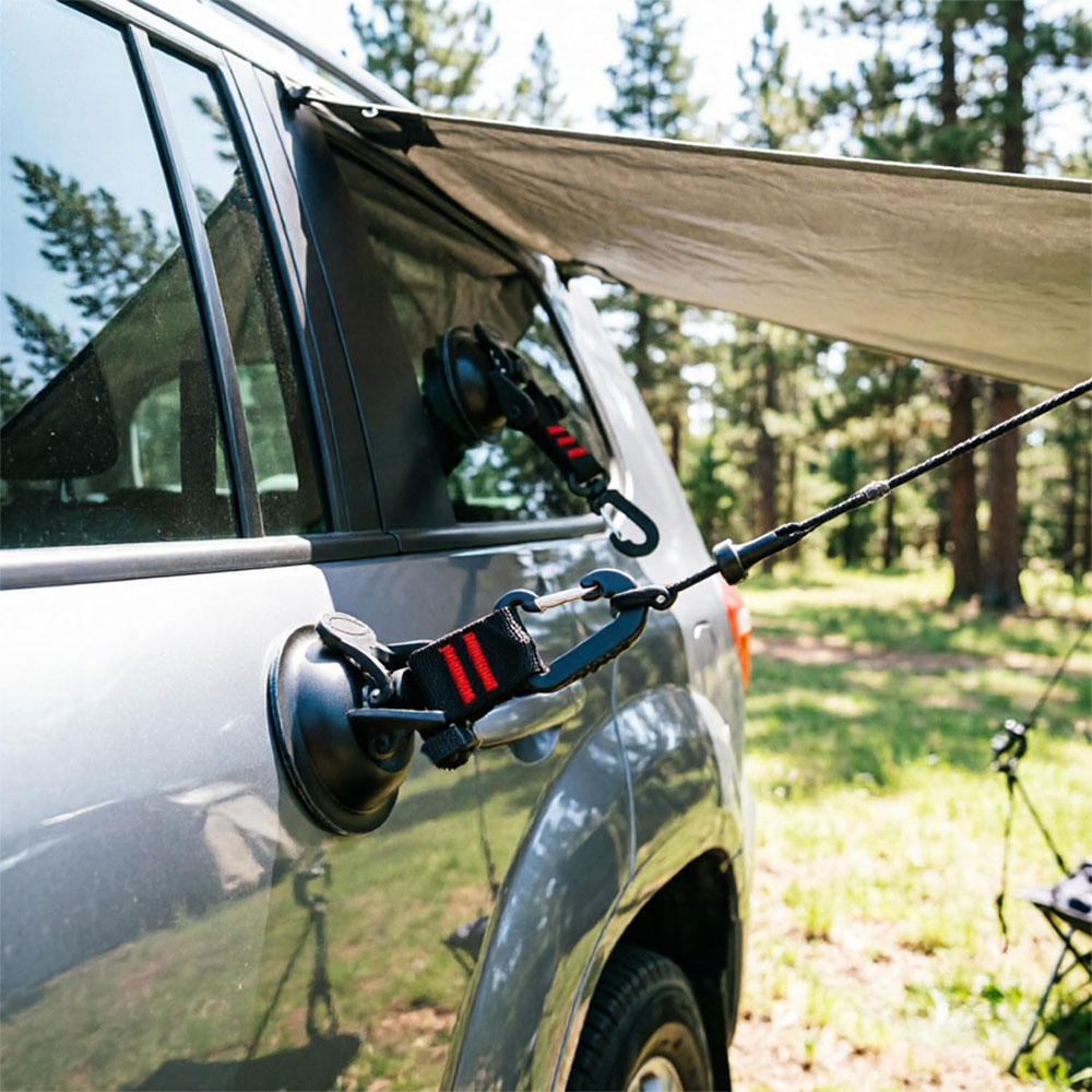 URJI Suction Cup Pengait Tali Flysheet Awning Camping Campervan 8 PCS - 4X Gambar produk URJI Suction Cup Pengait Tali Flysheet Awning Camping Campervan 8 PCS - 4X - 2