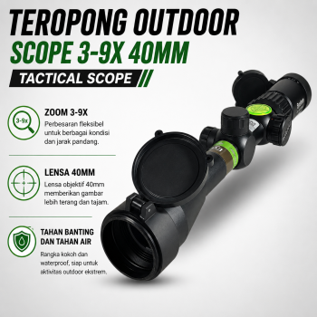 Eyebre Teropong Outdoor Scope Zoom Adjustable Reticle LED 3-9X 40mm - HK3-9X40E