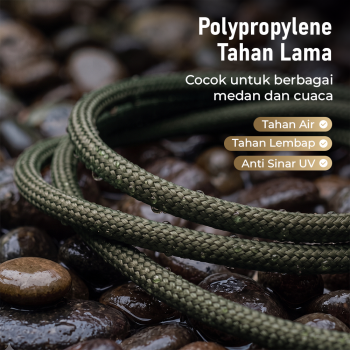 Gambar produk TaffSPORT Tali Tenda Paracord Rope Tent Camp 7 Core 4mm 100M - SH139 - 3