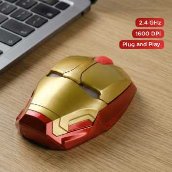 Taffware Mouse Wireless Optical 2.4GHz Iron Man 4 Key 1600 DPI - M8