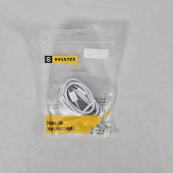 Gambar produk ESSAGER Kabel Data USB Type C to USB Type C Fast Charging PD 3A 60W 1M - EXCTT2-JS02-P - Kemasan