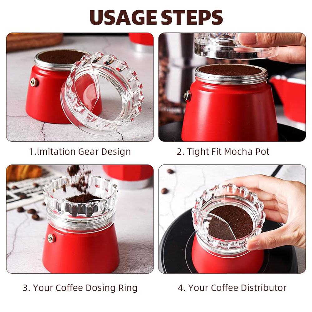 OAN Dosing Ring Moka Pot Espresso Alat Distribusi Bubuk Kopi 78mm - Z20-20 Gambar produk OAN Dosing Ring Moka Pot Espresso Alat Distribusi Bubuk Kopi 78mm - Z20-20 - 7