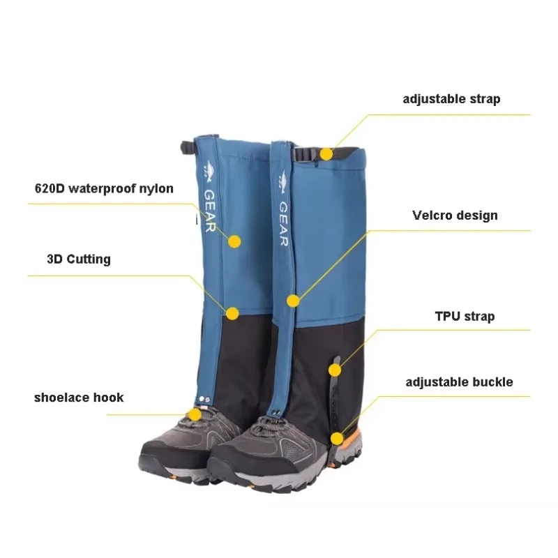 LAYCEES Gaiter Pelindung Kaki Sepatu Hiking Waterproof Breathable - S-350 Gambar produk LAYCEES Gaiter Pelindung Kaki Sepatu Hiking Waterproof Breathable - S-350 - 5