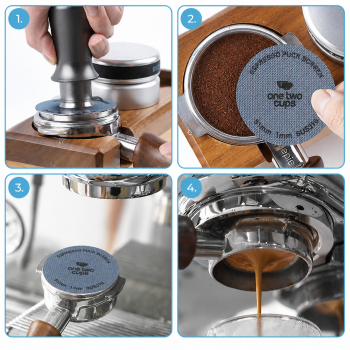Gambar produk One Two Cups Puck Screen Portafilter Espresso Machine 150 Micron 51mm 1mm - SUS3 - 4