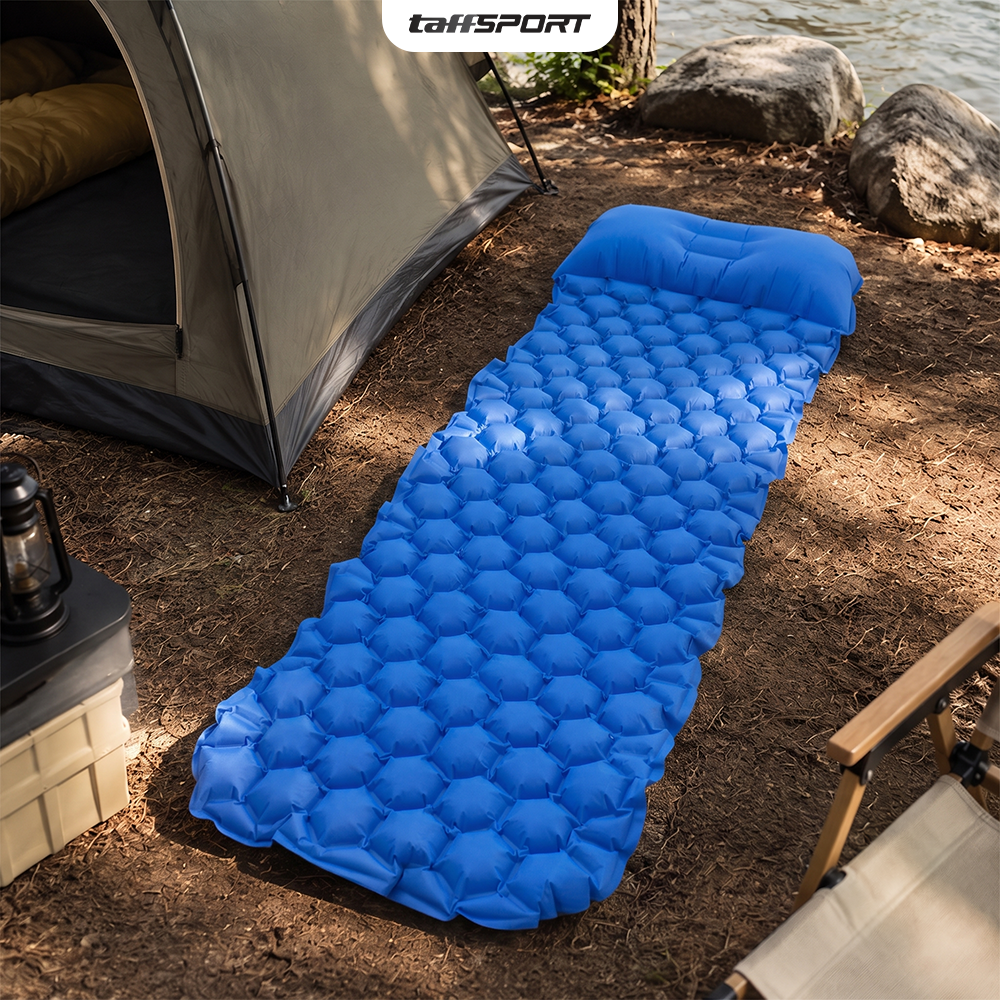 Gambar produk TaffSPORT Kasur Matras Angin Manual Sleeping Pad Waterproof Single - SB-10 - 7