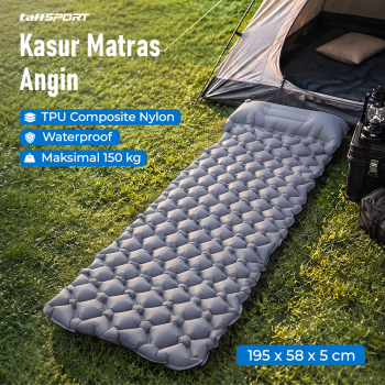 TaffSPORT Kasur Matras Angin Manual Sleeping Pad Ultralight Single - SB-16