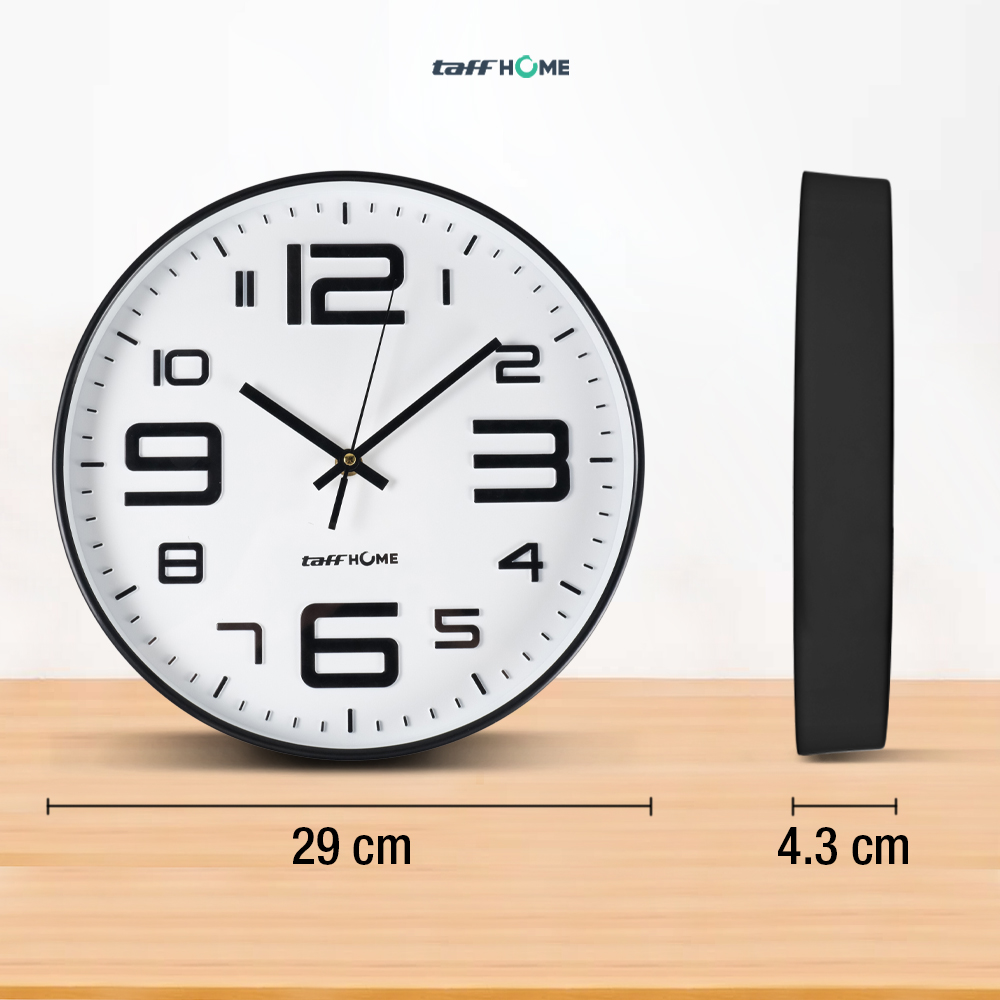 Gambar produk TaffHOME Jam Dinding Bulat Quartz Creative Design Modern 29cm - H6588 - 8