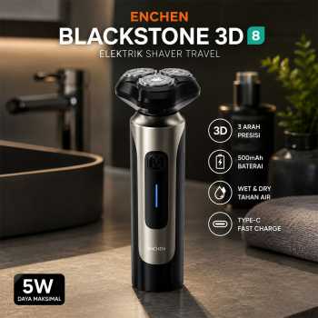 ENCHEN Alat Cukur Elektrik 3D Magnetic Electric Shaver 5W 500mAh - Blackstone 8