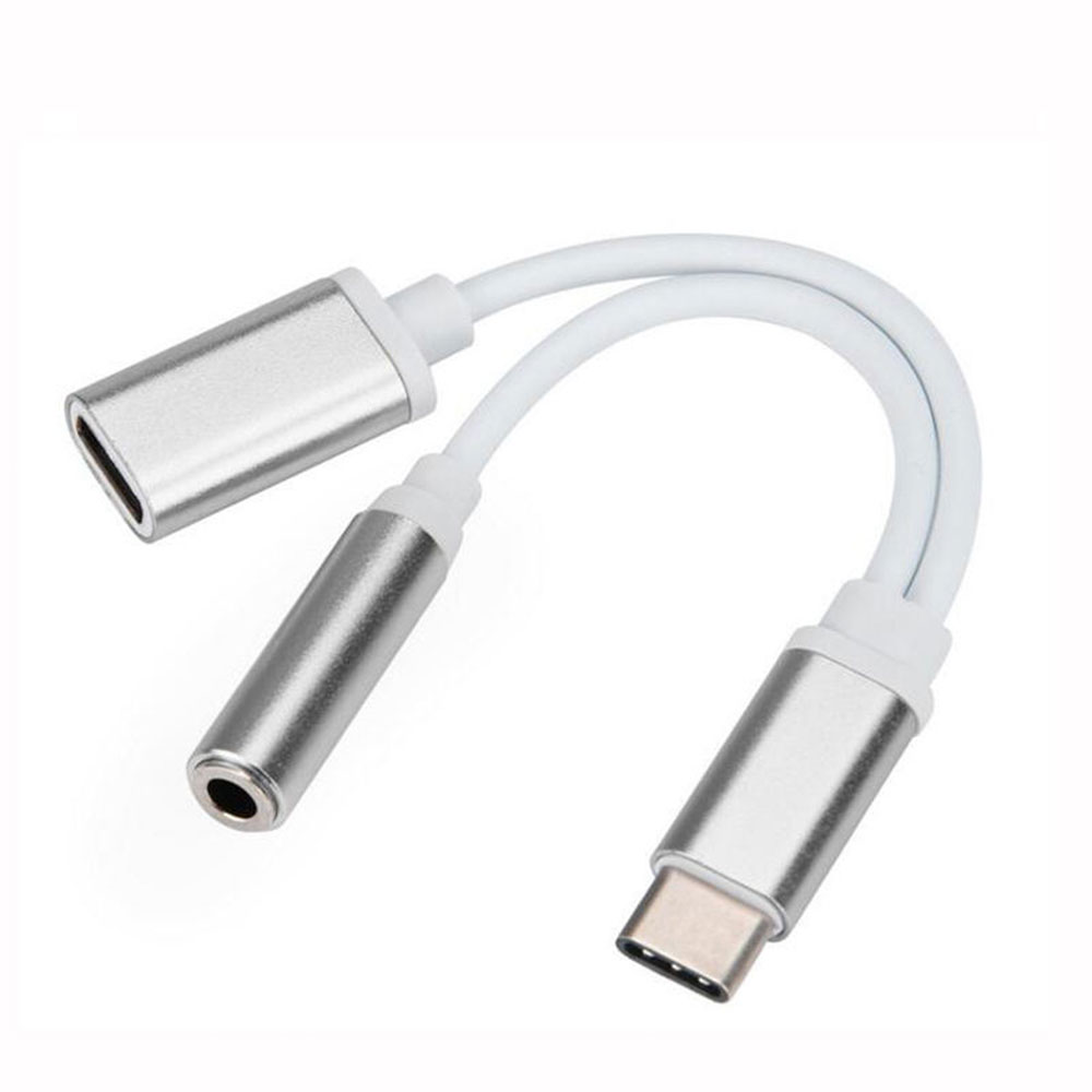 Gambar produk Clu 2in1 Kabel Splitter USB Type C to Jack Audio 3.5mm dan Type C - L45 - 2