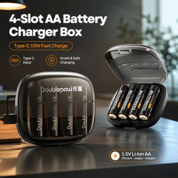Doublepow Charger Baterai Box 4 Slot AA Li-Ion 1.5V Type C 10W - TC-04