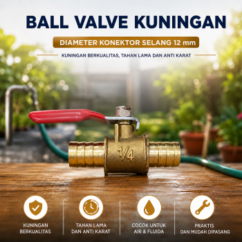 MAXLA Stop Kran Ball Valve Kuningan Air Double Pagoda Brass Iron 1/4 - DN40