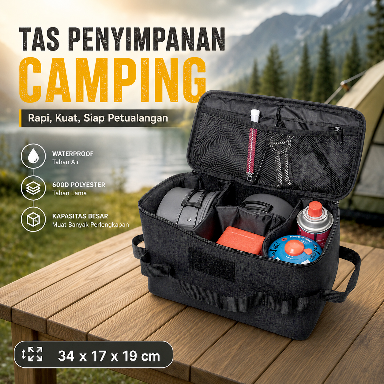 Fancier Tas Penyimpanan Camping Storage Box Outdoor Travel Waterproof - FC-19 Gambar produk Fancier Tas Penyimpanan Camping Storage Box Outdoor Travel Waterproof - FC-19 - Utama
