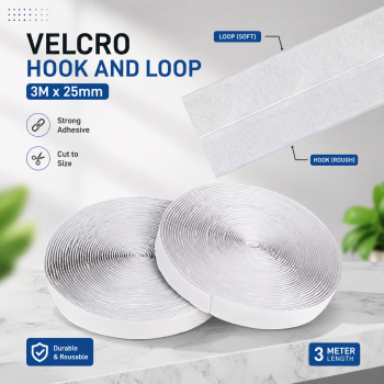 TaffPACK Velcro Hook and Loop Self Adhesive Nylon Tape 3M - RI210