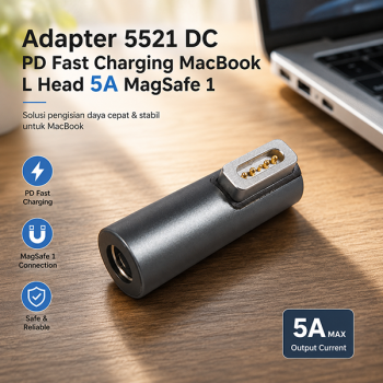 Gambar produk BLUELANS Adapter 5521 DC PD Fast Charging MacBook L Head 5A MagSafe 1 - DL-91000